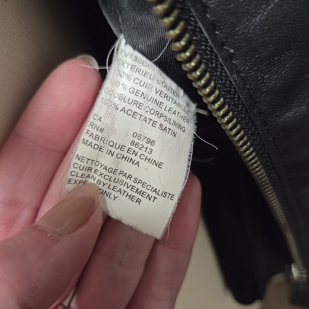 Tristan Ruffled Bottom Leather Jacket - Picture 5 of 9